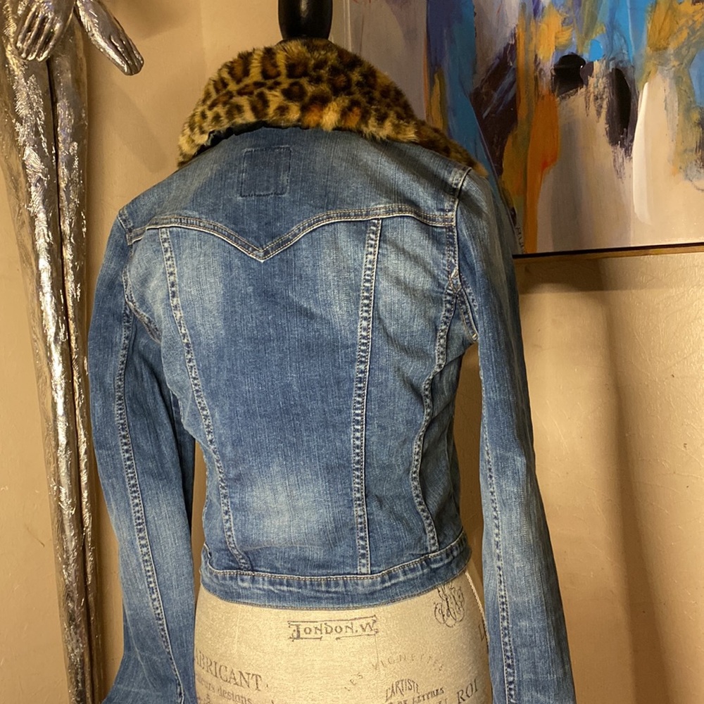 Leopard denim jacket - Picture 2 of 4